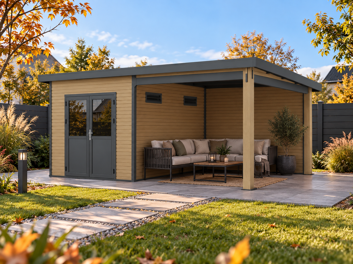WPC Haus Linia Natur-Beige