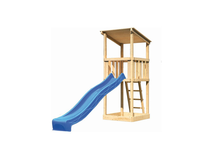 Karibu Spielturm Anna + Rutsche blau