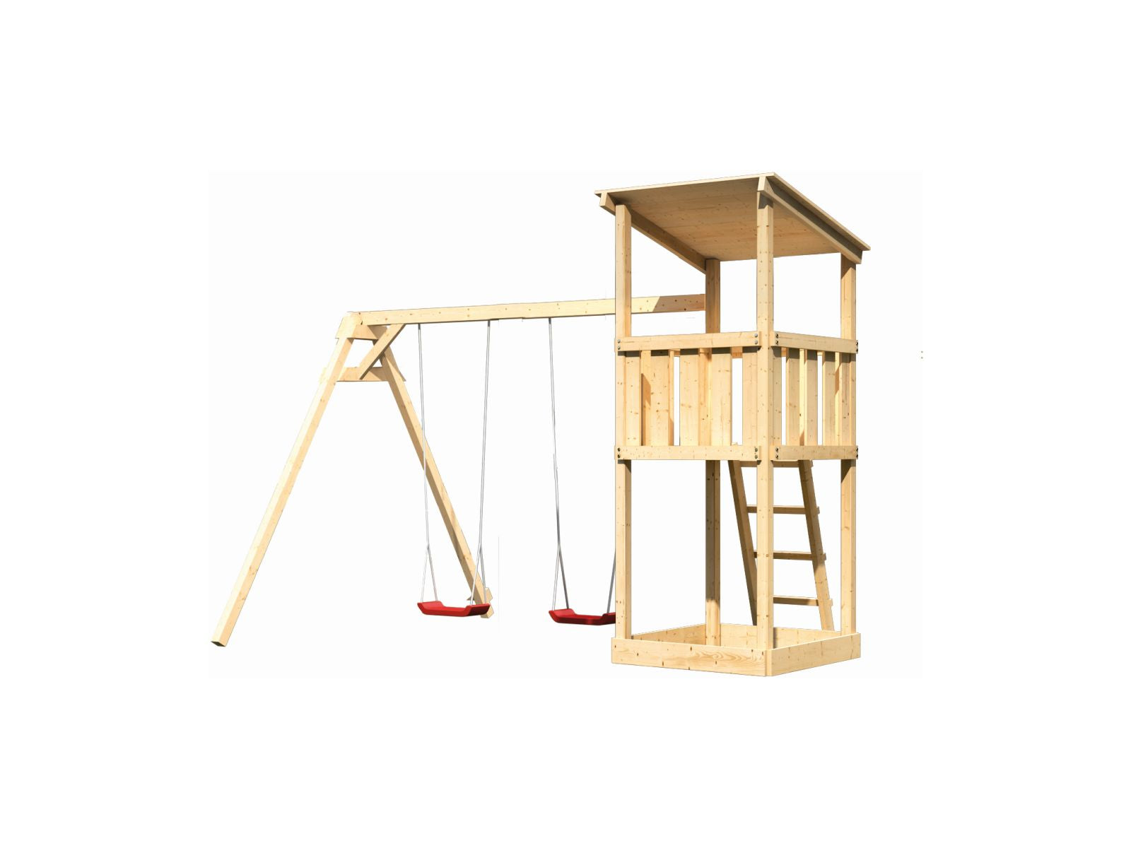 Karibu Spielturm Anna + Doppelschaukel