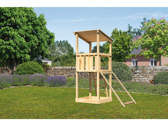 Karibu Spielturm Anna + Netzrampe