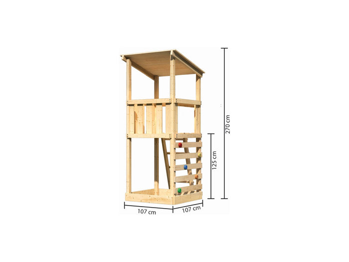 Karibu Spielturm Anna + Kletterwand