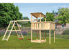 Karibu Spielturm Anna + Doppelschaukelanbau Klettergerüst + Anbauplattform