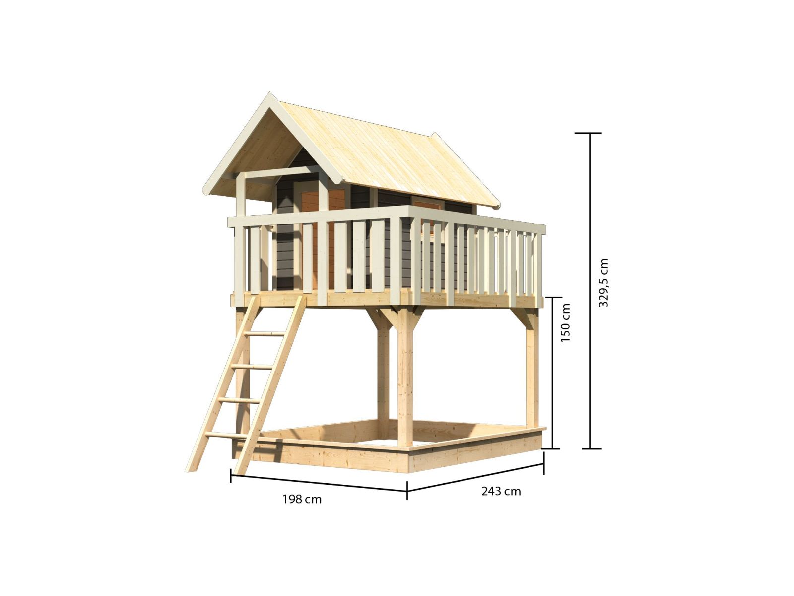 Karibu Stelzenhaus Fidel terragrau