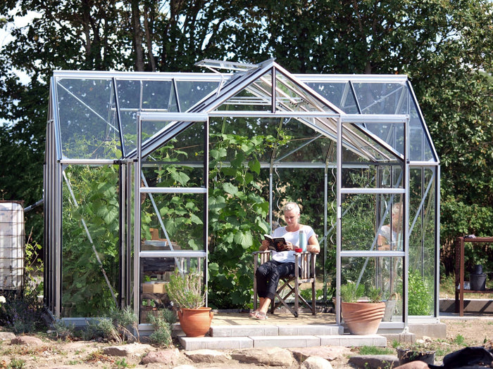 Vitavia Gewächshaus Sirius Orangerie ESG 3 mm Alu, inkl. Fundamentrahmen
