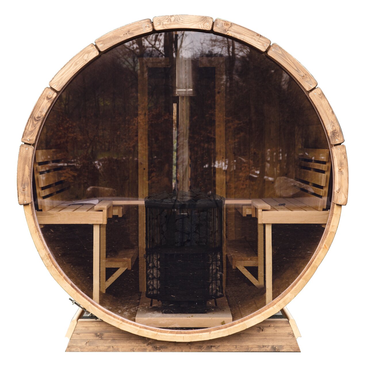 Wolff Finnhaus Einzelfenster feststehend Glaselement Upgrade Vollglasfront für Ø 235