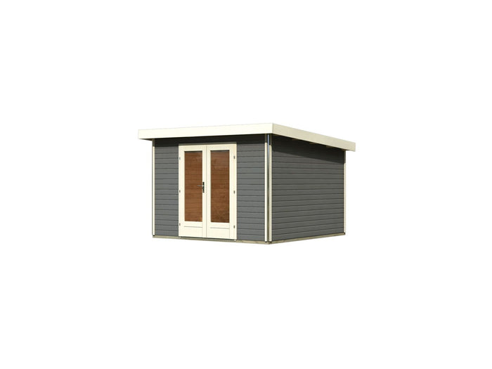 Karibu Gartenhaus Radeburg 1 terragrau 40 mm