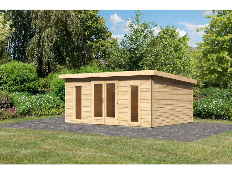 Karibu Gartenhaus Radeburg 4 natur 38 mm