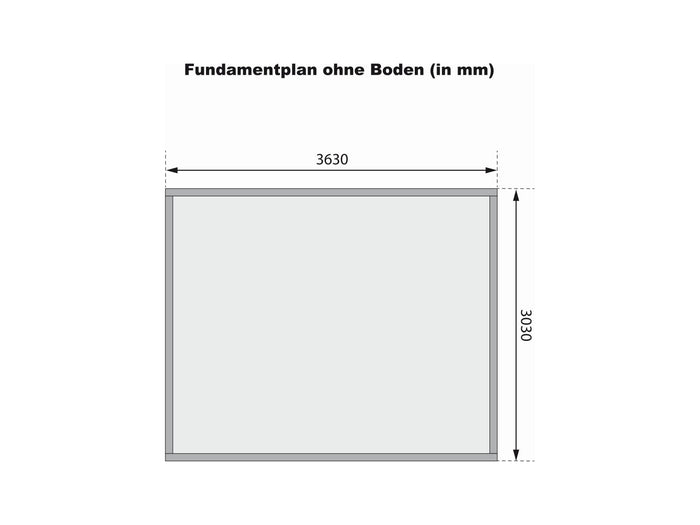 Karibu Gartenhaus Radeburg 2 terragrau 38 mm mit Anbaudach 3,3 m