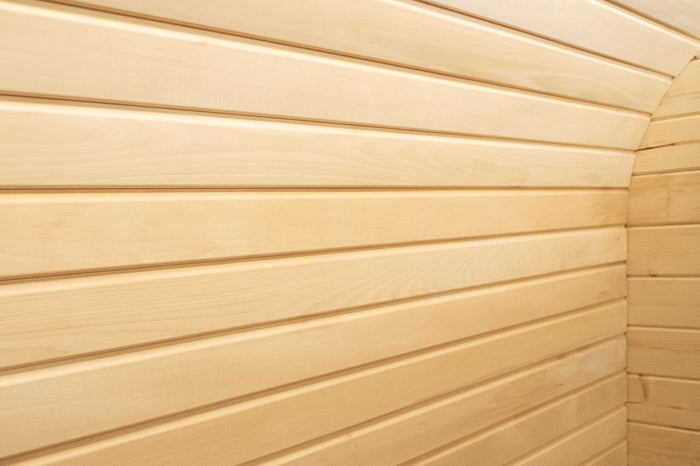 Wolff Finnhaus Innenausstattung 3324 Lindenholz im Umkleideraum