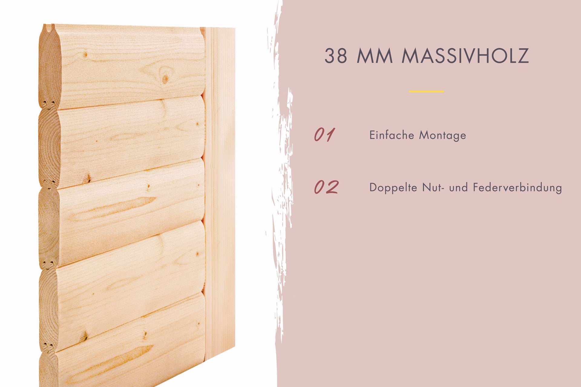 Karibu Sauna Yuma 38 mm