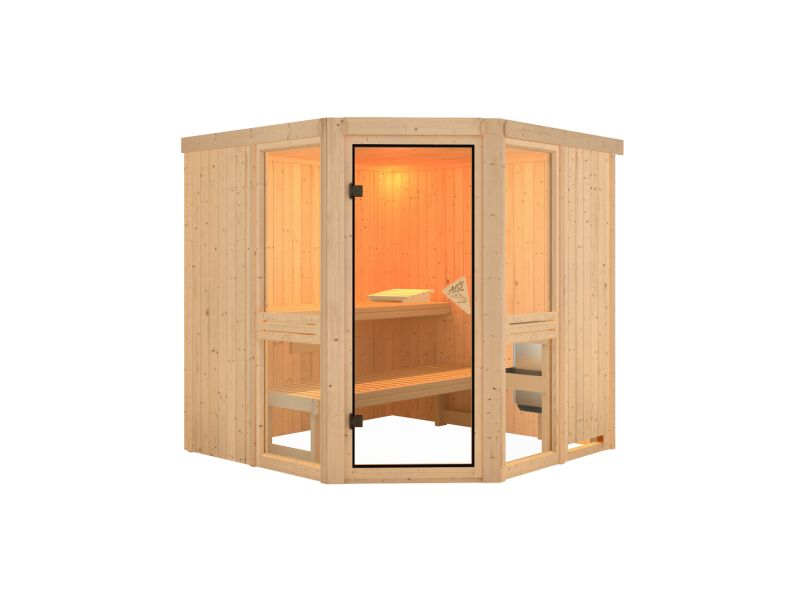 Amelia 2 - Karibu Sauna ohne Ofen - ohne Dachkranz -