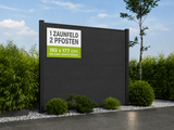 T&J WPC Zaun Elze Grundfeld (Komplettset) – Anthrazit, Pfosten 240 cm