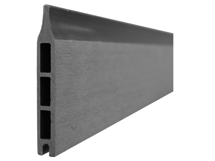 T&J WPC Zaun Wollbach Anbaufeld (Komplettset) – Grau, Pfosten 270 cm