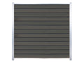 WPC Zaun Wollbach Zaunerweiterung 182 cm inkl. Pfosten – Grau