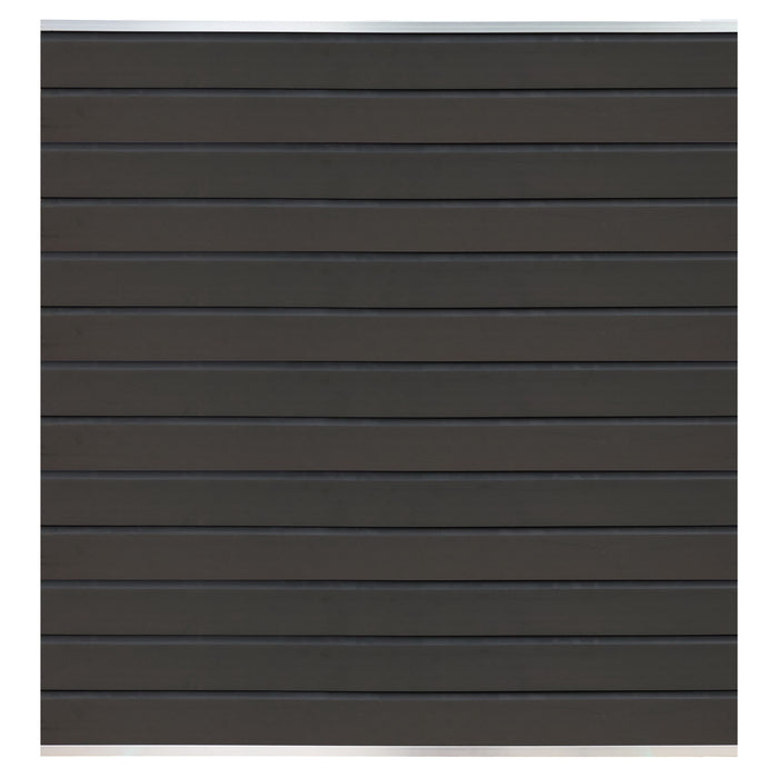 T&J WPC Zaun Wollbach Anbaufeld (Komplettset) – Anthrazit, Pfosten 240 cm