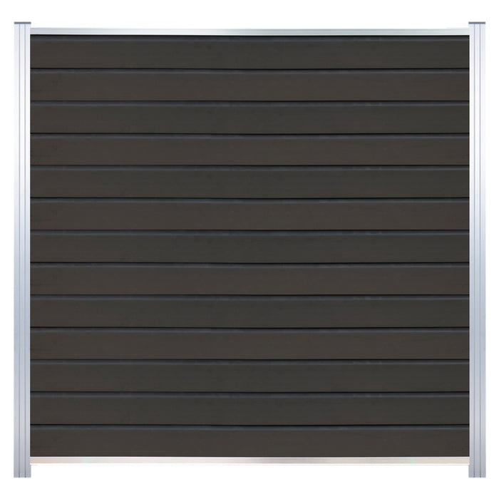 T&J WPC Zaun Wollbach Anbaufeld (Komplettset) – Anthrazit, Pfosten 270 cm