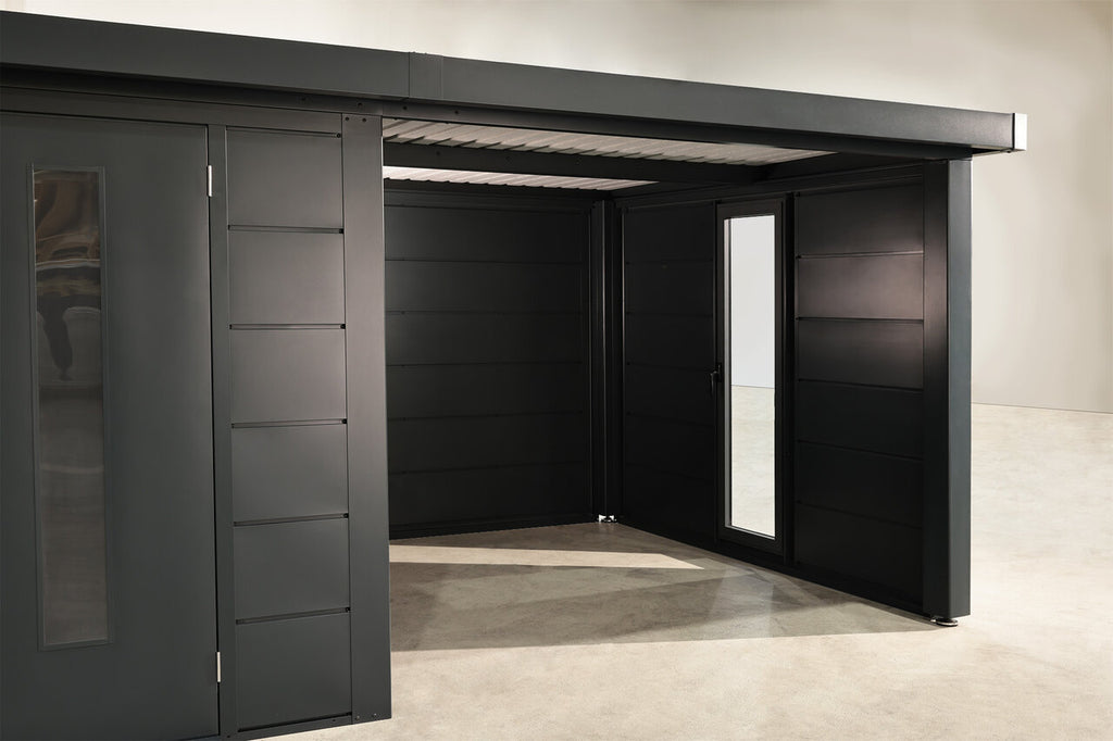 Wolff Finnhaus Seitenwand mit Fenster Doppelglas Terrasse 30