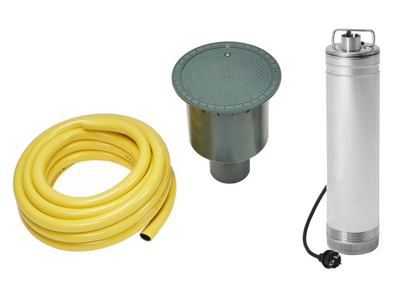 4Rain FLAT L Flachtank-Komplettpaket Garten-Comfort, 15.000 Liter (3 x 5.000 Liter)