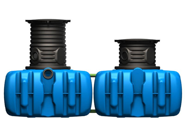 4Rain FLAT L Flachtank-Zisterne 15.000 Liter (3 x 5.000 Liter), inkl. Schachtverlängerung