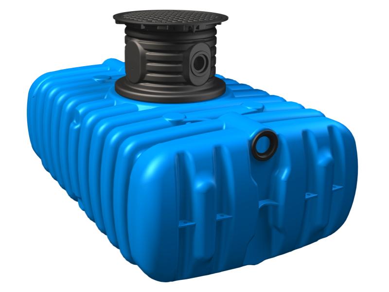4Rain FLAT S  Flachtank-Zisterne 4.500 Liter (3 x 1.500 Liter), inkl. Schachtverlängerung