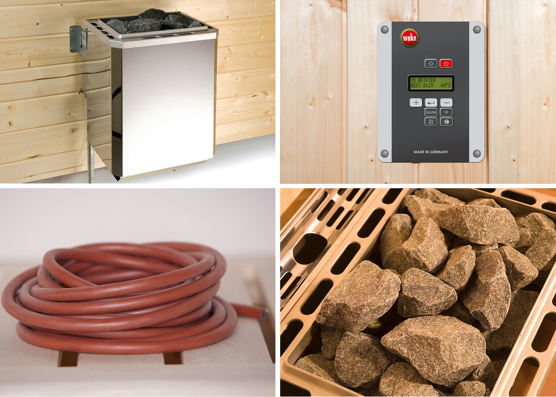 Weka Premium-Massivholzsauna Turku 1 GTF Sparset 1 inkl. 7,5 kW Sauna-Ofen