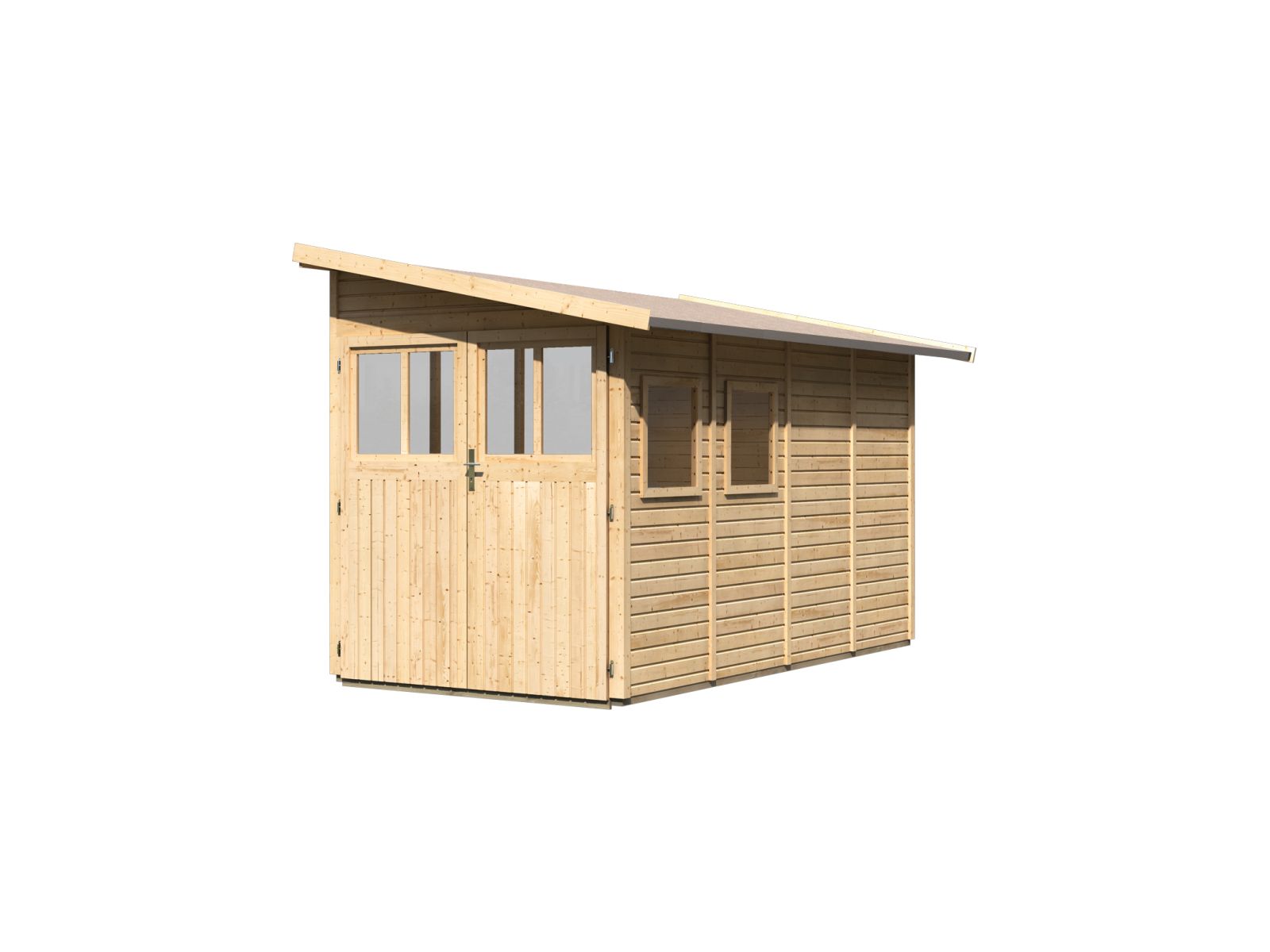 Karibu Gartenhaus Wandlitz 4 natur 19 mm