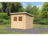 Karibu Gartenhaus Glücksburg 4 natur 19 mm