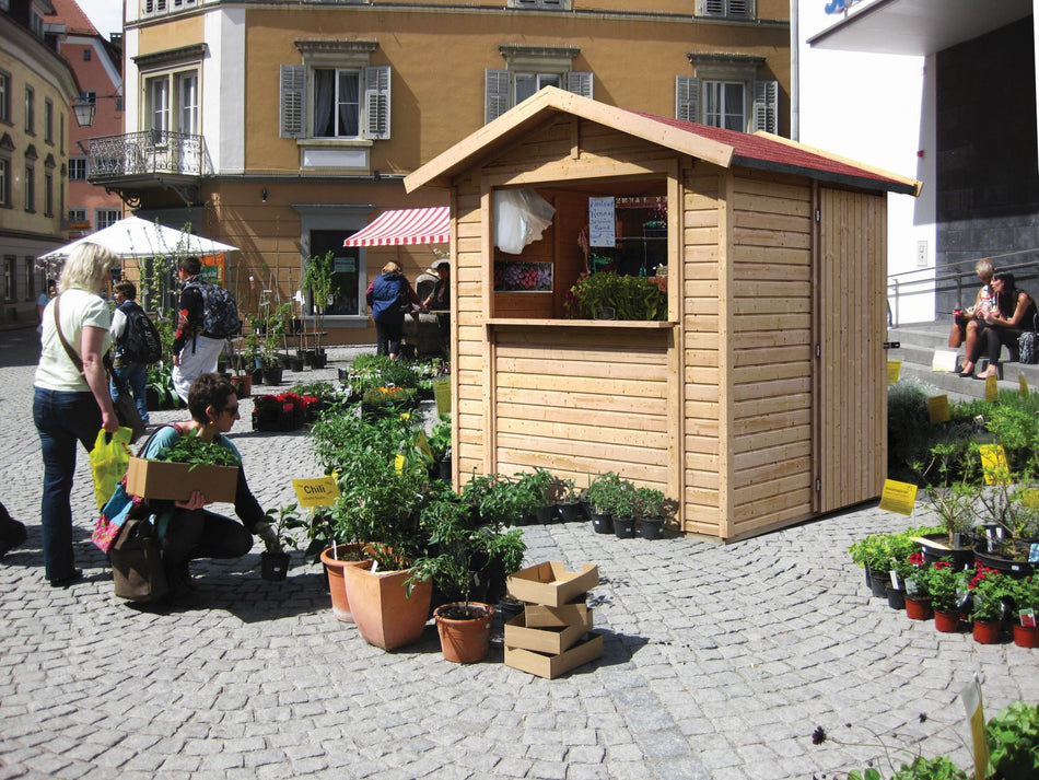 Karibu Verkaufshaus Gr.1 natur