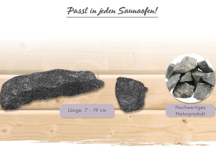 Karibu Saunasteine 18 kg Diabas