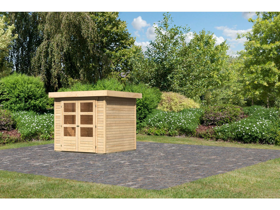 Karibu Gartenhaus Askola 2 natur 19 mm