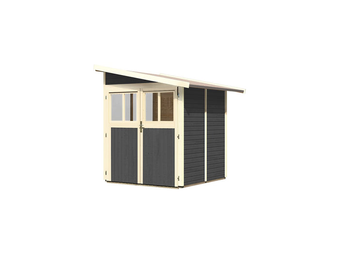 Karibu Gartenhaus Wandlitz 2 terragrau 19 mm