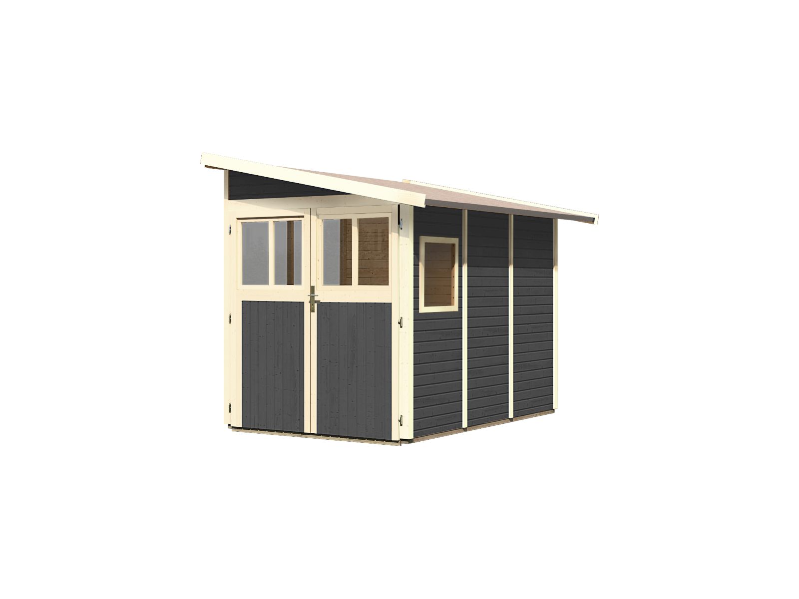 Karibu Gartenhaus Wandlitz 3 terragrau 19 mm