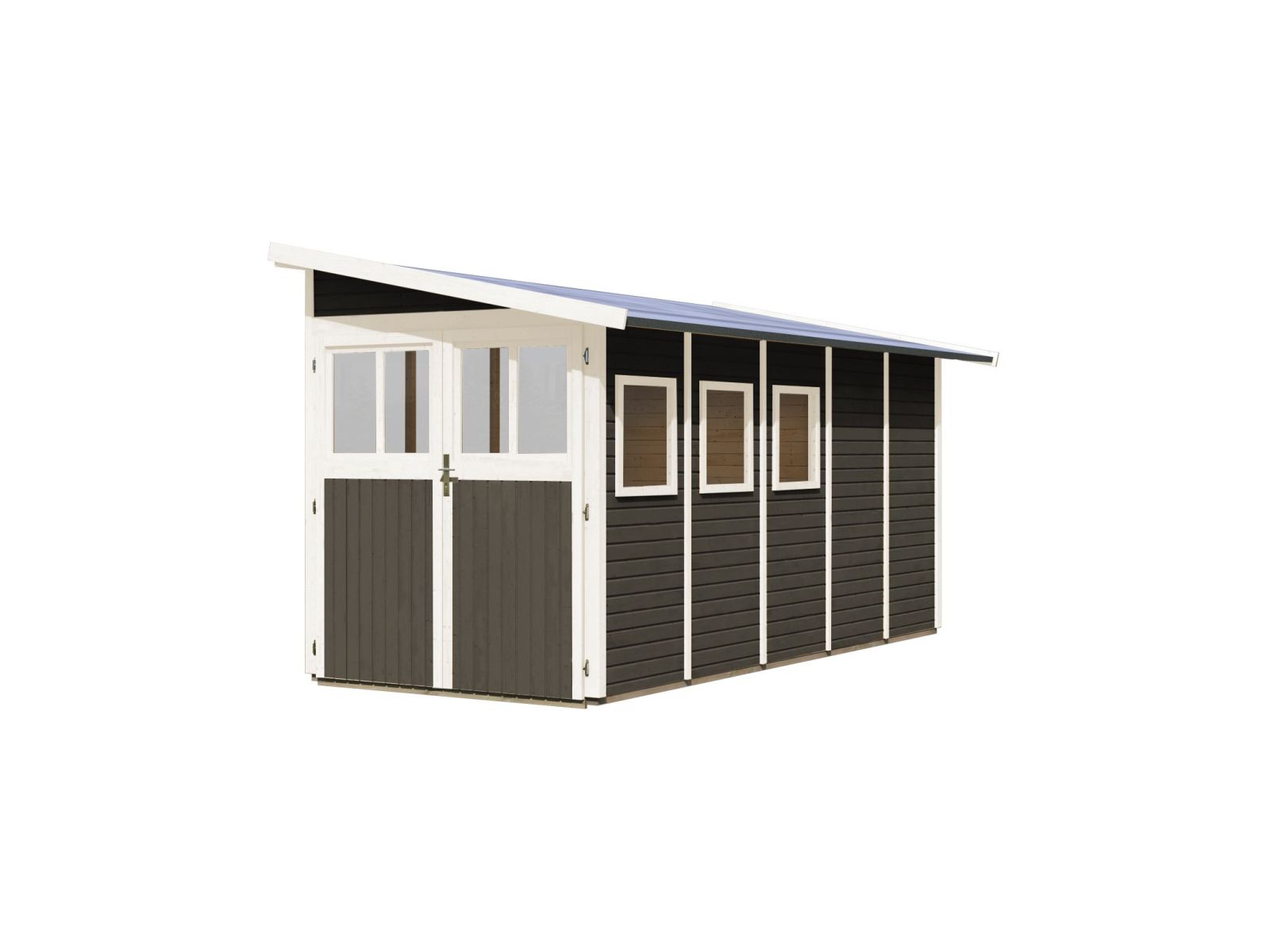 Karibu Gartenhaus Wandlitz 5 terragrau 19 mm
