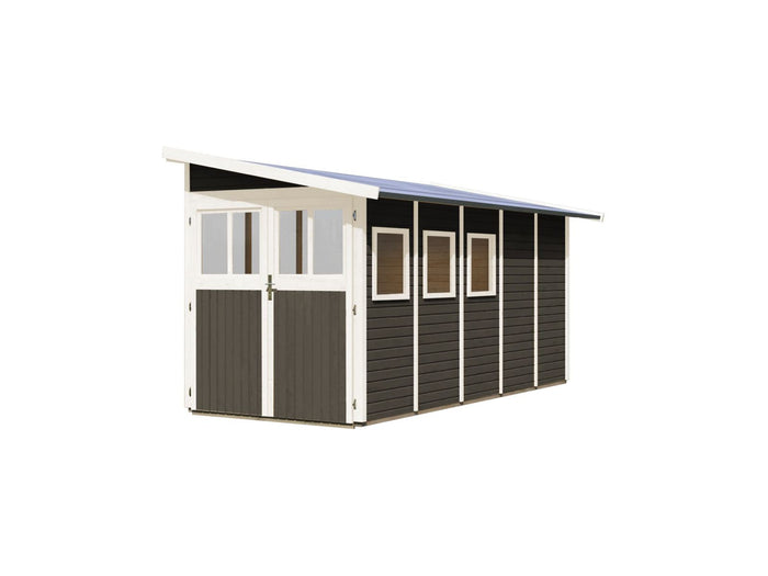 Karibu Gartenhaus Wandlitz 5 terragrau 19 mm