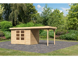 Karibu Gartenhaus Askola 4 mit Anbaudach 2,25 Meter