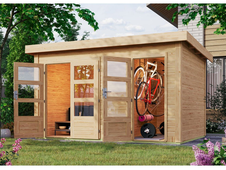 Karibu Gartenhaus Schönbuch 1 38 mm 2-Raum-Haus