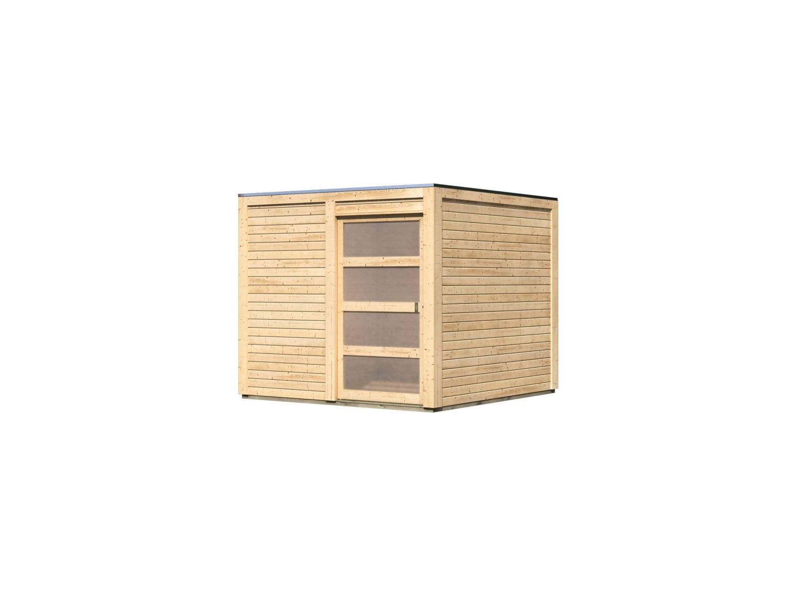 Karibu Gartenhaus Qubic natur