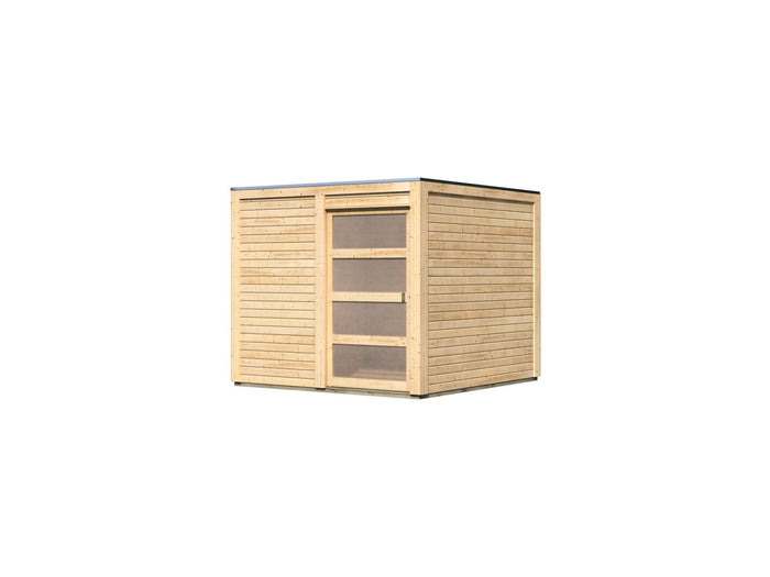 Karibu Gartenhaus Qubic natur