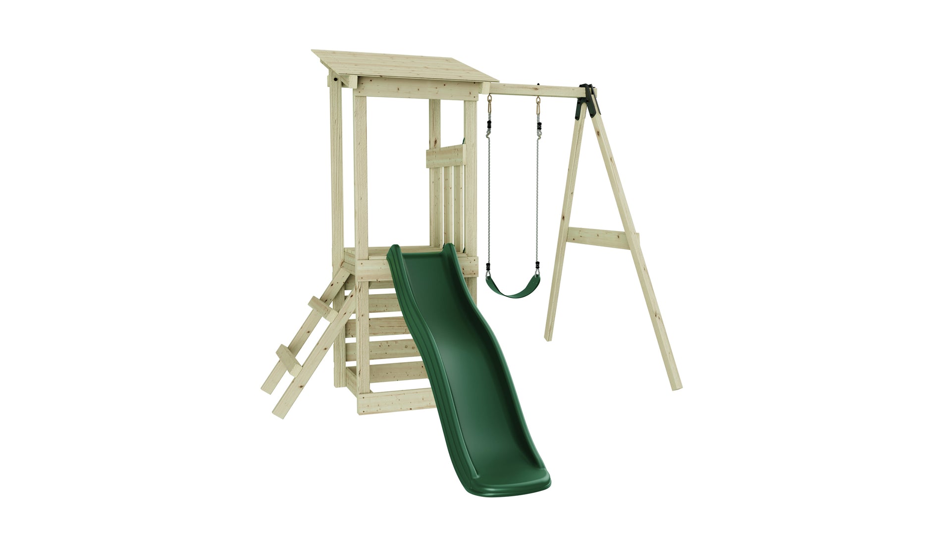 Weka Kinderspielturm Lyon inkl. Rutsche, Kletterwand und Einzelschaukel