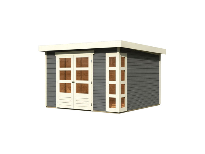 Karibu Gartenhaus Kerko 6 in terragrau 19 mm