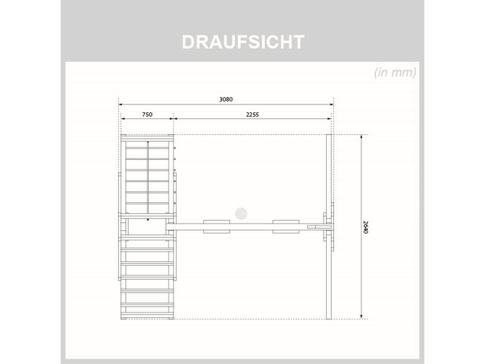 Karibu Doppelschaukel Felix mit Klettergerüst und Netzrampe