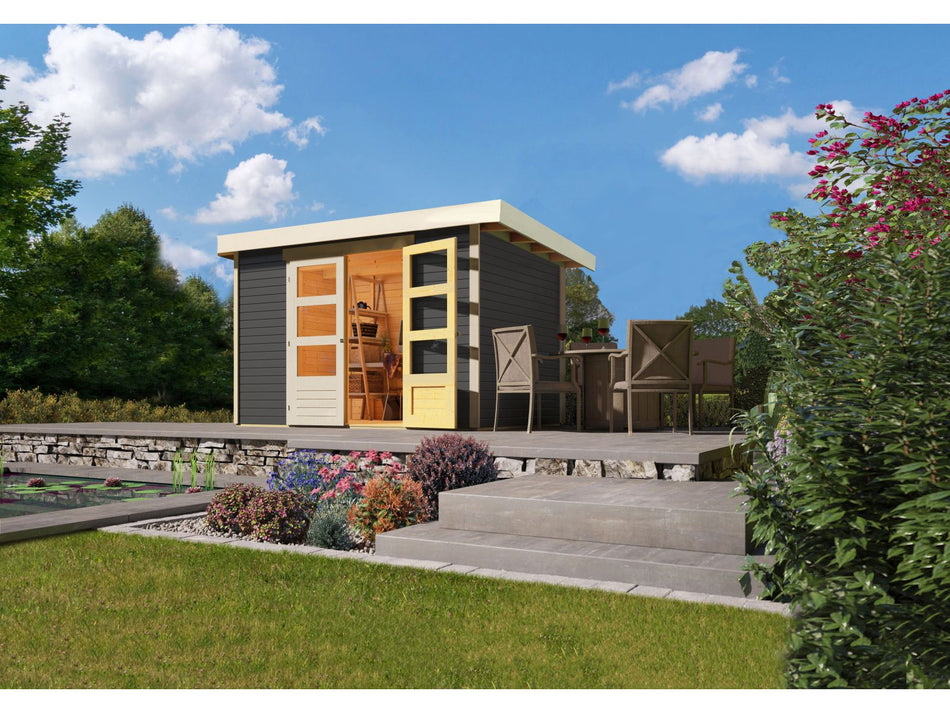 Karibu Gartenhaus Askola 4 terragrau