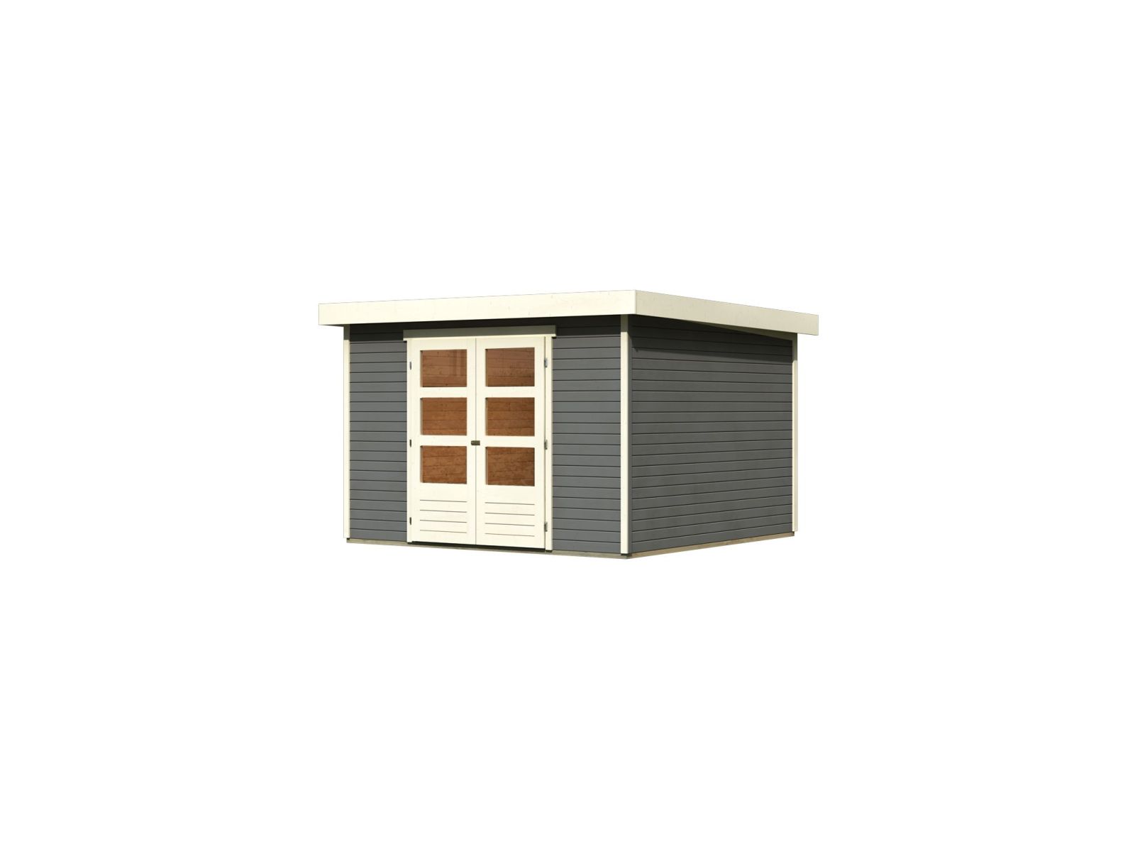 Karibu Gartenhaus Askola 6 terragrau 19 mm