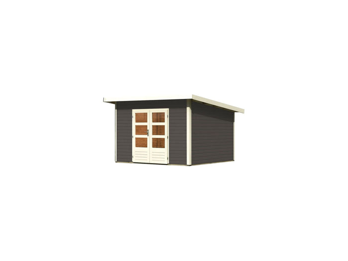 Karibu Gartenhaus Northeim 3 in terragrau 38 mm