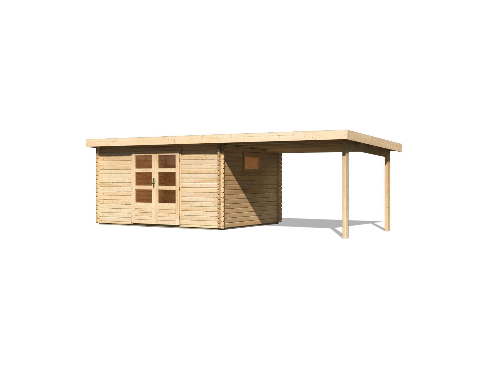 Karibu Gartenhaus Trittau 5 inkl. Anbaudach 3,3 m