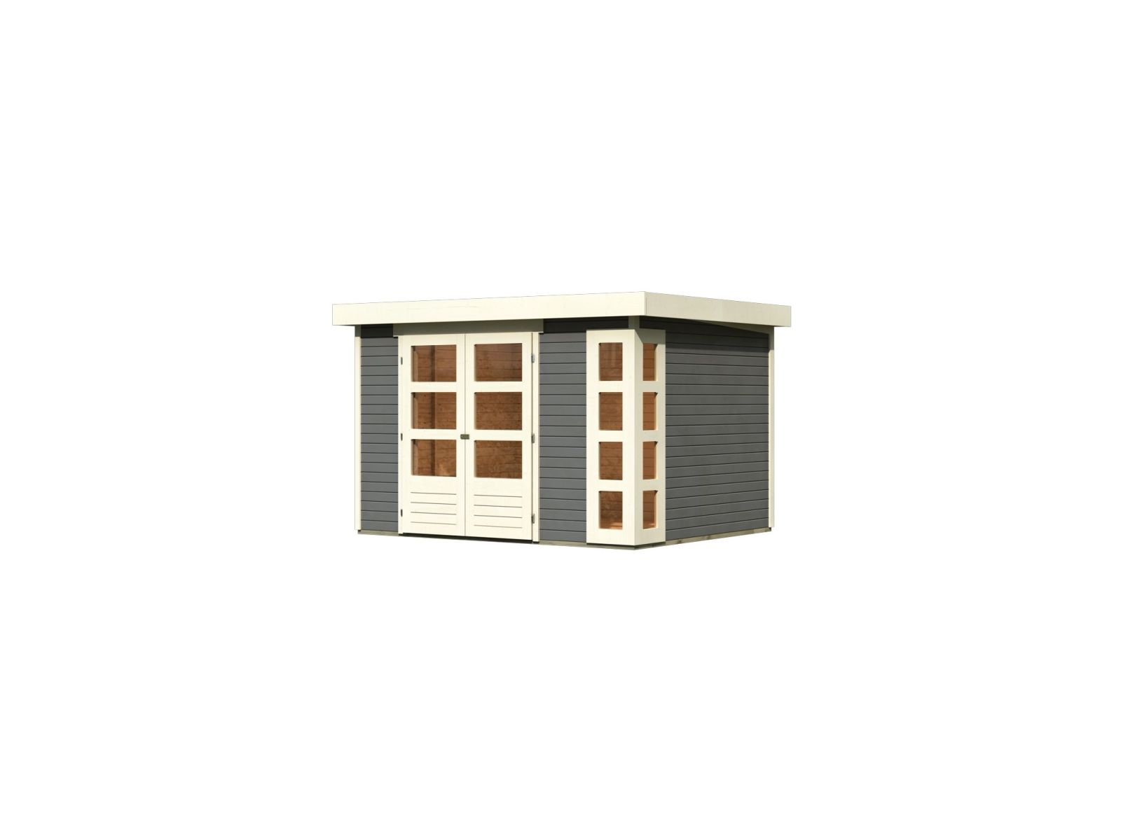 Karibu Gartenhaus Kerko 5 terragrau 19 mm