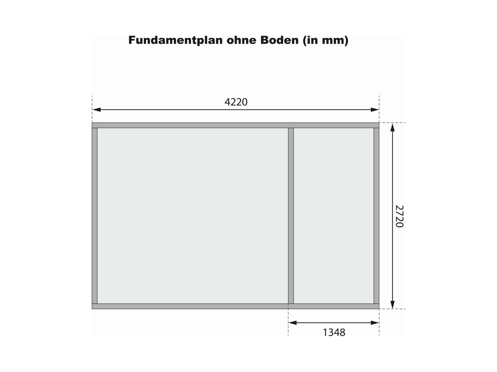 Karibu Gartenhaus Schönbuch 2 in terragrau 38 mm 2-Raum-Haus