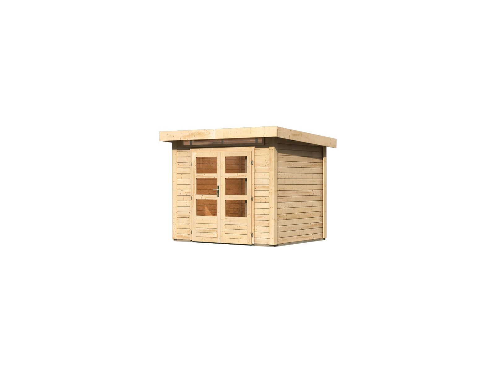 Karibu Gartenhaus Kandern 2 natur 28 mm