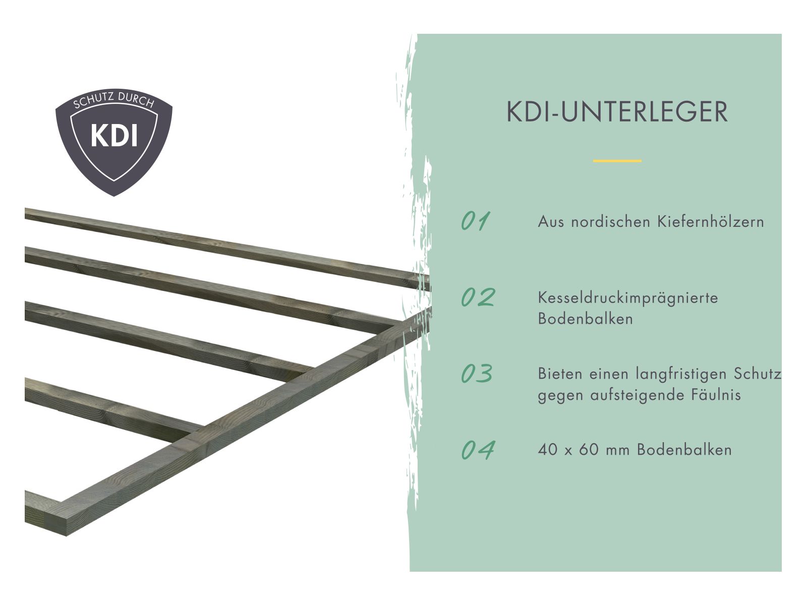 Karibu Gartenhaus Kandern 2 natur 28 mm