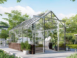 Vitavia Gewächshaus Cassandra 11500 ESG 3 mm Alu eloxiert, inkl. Sockelmauer Herbstlaub